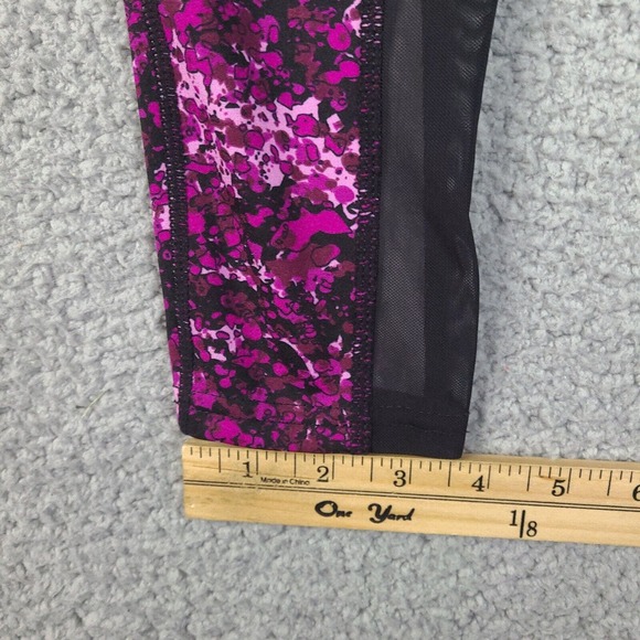 TKO Leggings Womens Medium Purple Black Pull On Elastic Waist Ankle Stretch - Picture 12 of 12